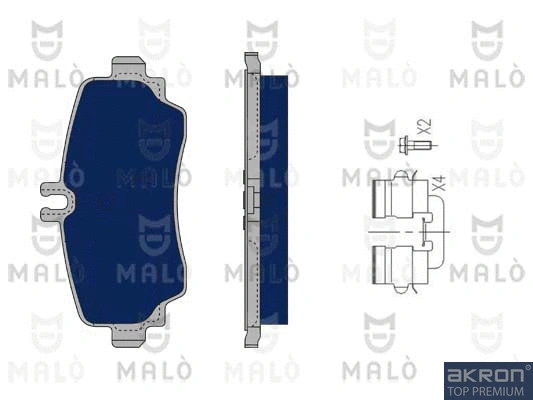 Kit de plaquettes de frein, frein à disque AKRON-MALÒ 1050393