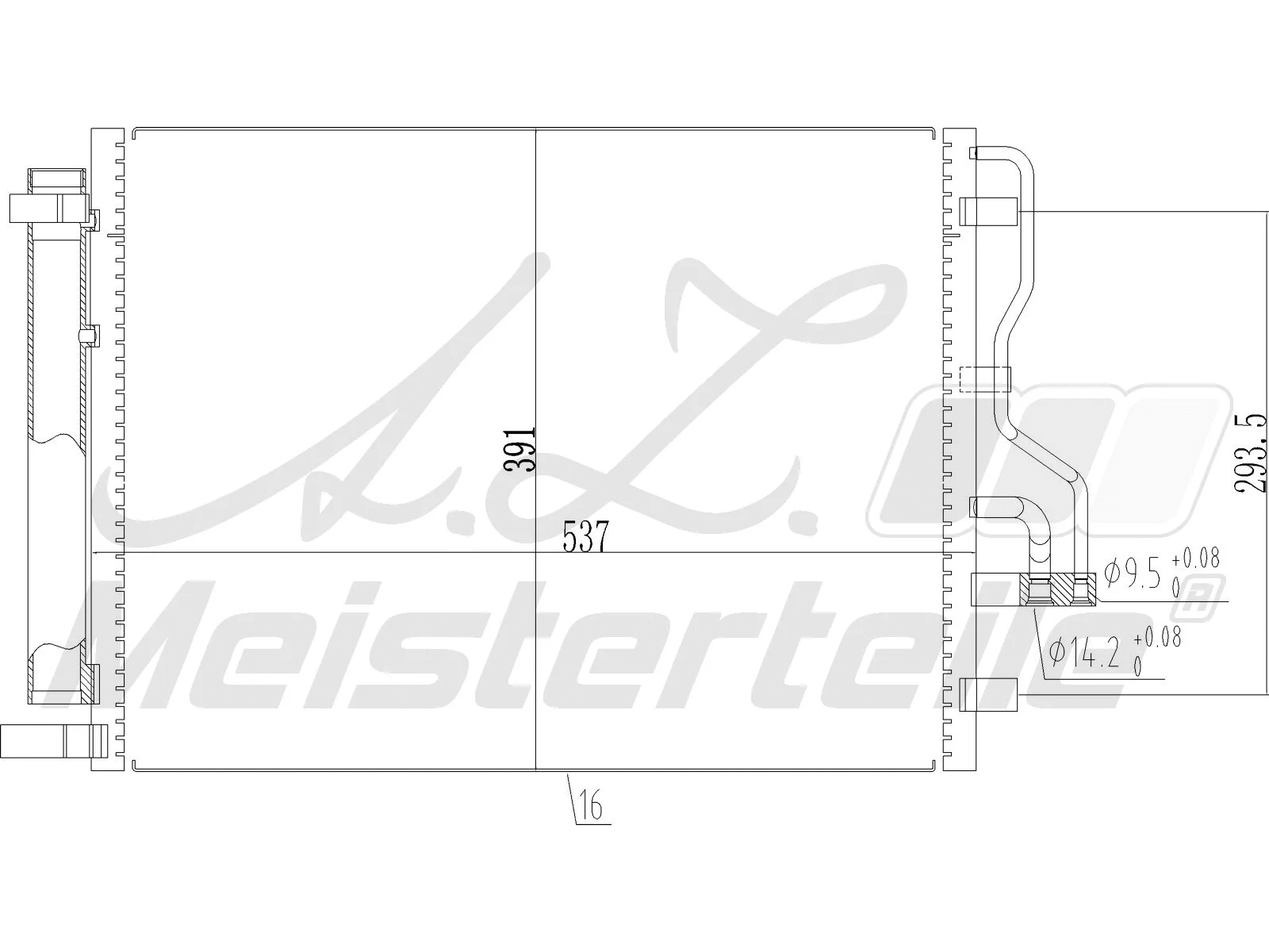 Condenseur, climatisation A.Z. Meisterteile AZMT-45-030-1590