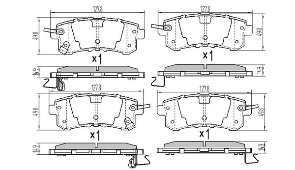 Kit de plaquettes de frein, frein à disque FREMAX FBP-0084