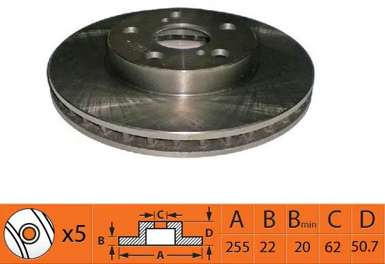 Disque de frein SB BR21230T
