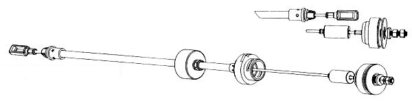 Tirette à câble, commande d'embrayage CEF CT01140