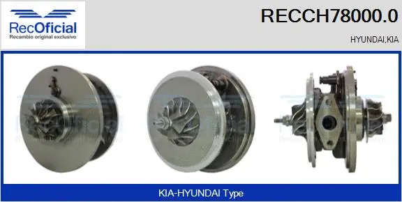 Groupe carter, turbocompresseur RECOFICIAL RECCH78000.0