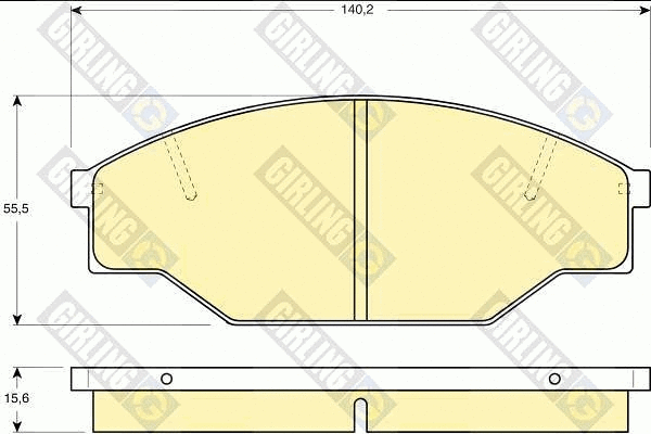 Kit de plaquettes de frein, frein à disque GIRLING 6111819