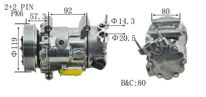 Compresseur, climatisation A.Z. Meisterteile AZMT-45-041-1156