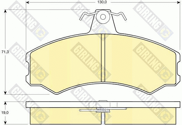 Kit de plaquettes de frein, frein à disque GIRLING 6108461