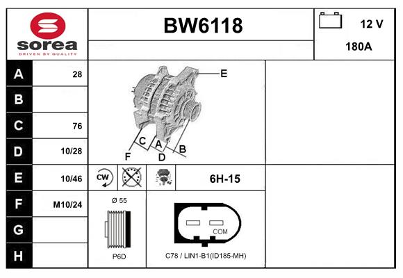 Alternateur SERA BW6118