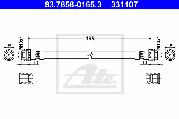 Flexible de frein ATE-APAC 83.7858-0165.3