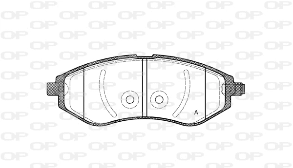 Kit de plaquettes de frein, frein à disque OPEN PARTS BPA0986.02