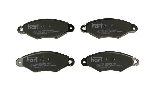Kit de plaquettes de frein, frein à disque HART 215 939
