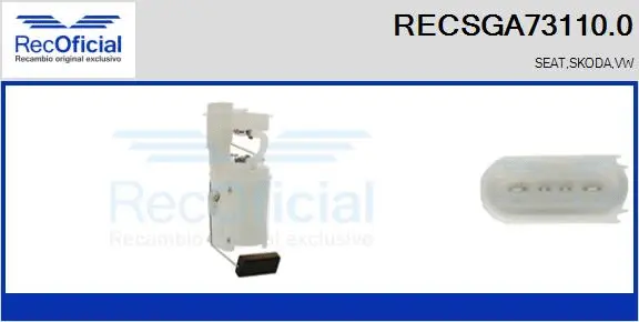 unité d'alimentation de carburant RECOFICIAL RECSGA73110.0
