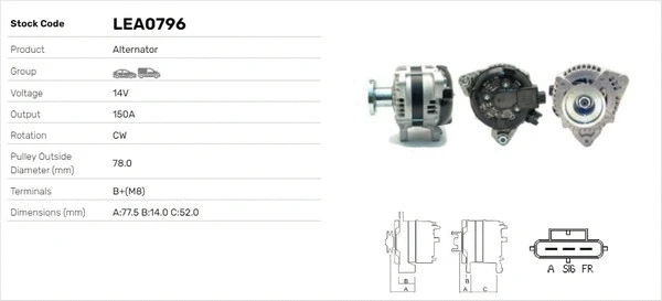 Alternateur LUSA LEA0796