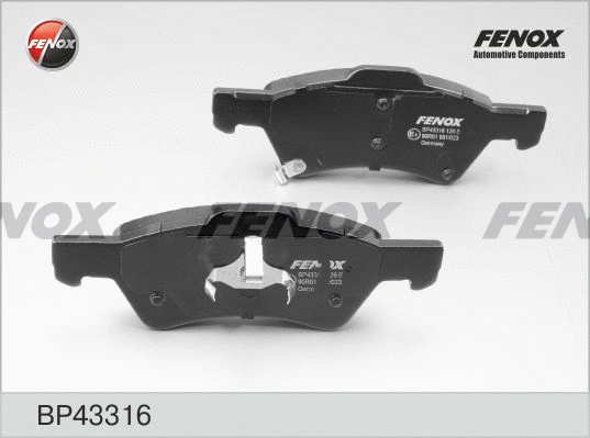 Kit de plaquettes de frein, frein à disque FENOX BP43316