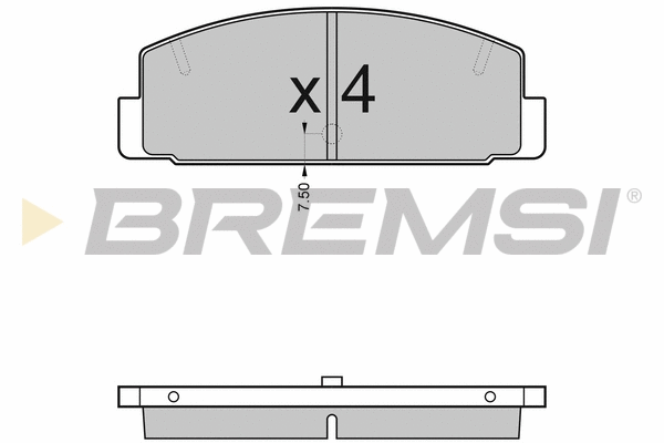 Kit de plaquettes de frein, frein à disque BREMSI BP2448