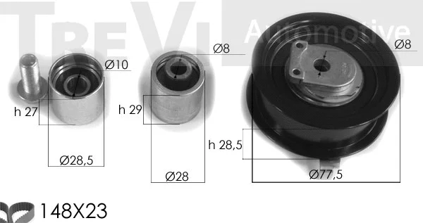 Kit de courroie crantée TREVI AUTOMOTIVE KD1325