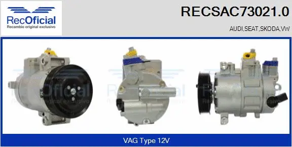 Compresseur, climatisation RECOFICIAL RECSAC73021.0