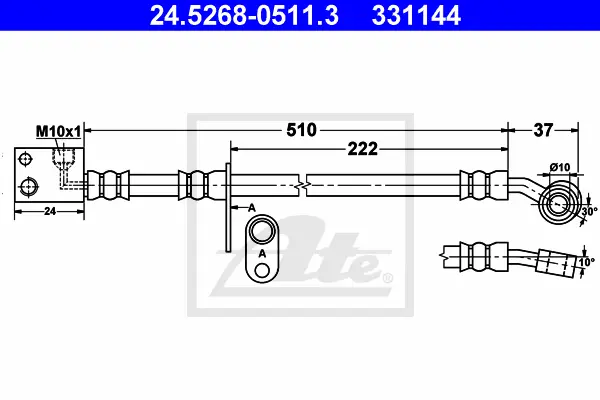 Flexible de frein ATE-APAC 24.5268-0511.3