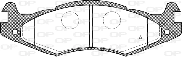 Kit de plaquettes de frein, frein à disque OPEN PARTS BPA0463.00
