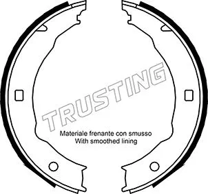 Jeu de mâchoires de frein, frein de stationnement TRUSTING 079.193