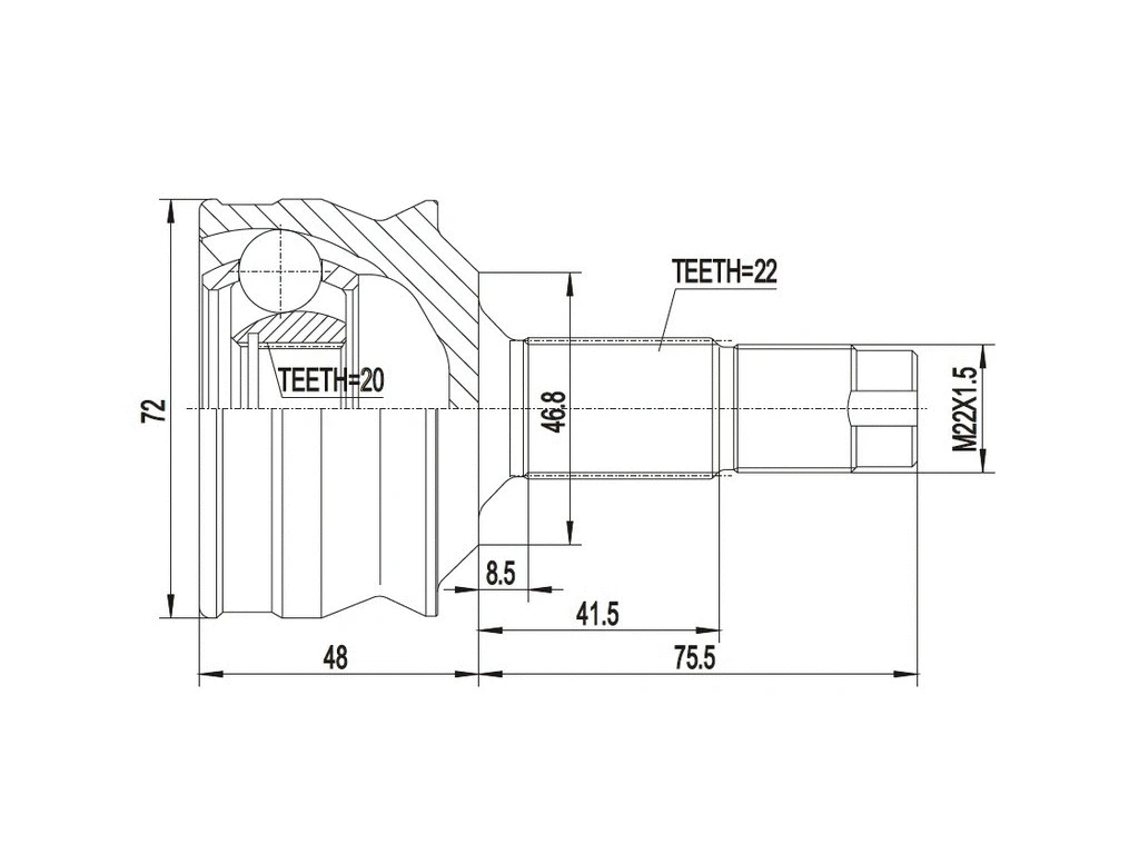 Jeu de joints, arbre de transmission A.Z. Meisterteile AZMT-43-030-1102