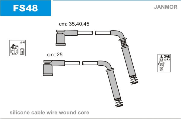 Kit de câbles d'allumage JANMOR FS48