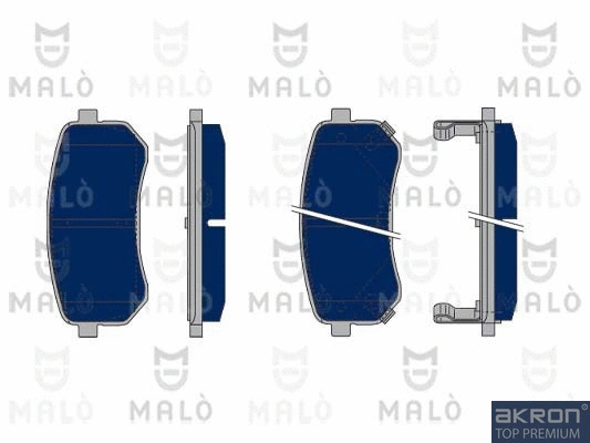 Kit de plaquettes de frein, frein à disque AKRON-MALÒ 1050355
