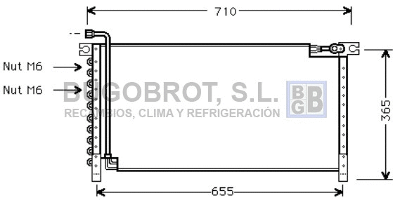 Condenseur, climatisation BUGOBROT 62-DN5161