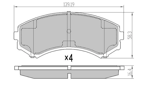 Kit de plaquettes de frein, frein à disque FREMAX FBP-1594