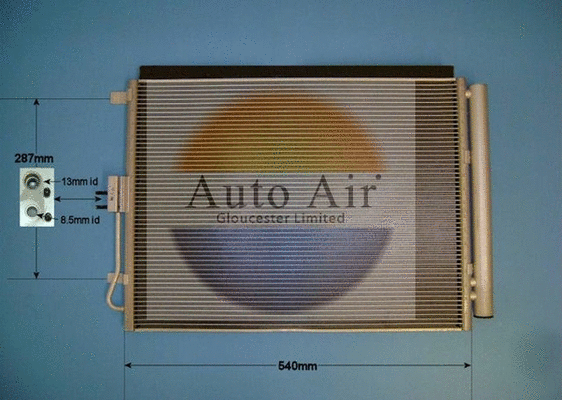 Condenseur, climatisation AUTO AIR GLOUCESTER 16-9975