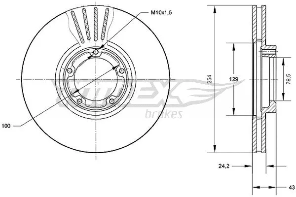 Disque de frein TOMEX Brakes TX 70-87