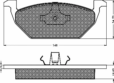 Kit de plaquettes de frein, frein à disque BSF 10425