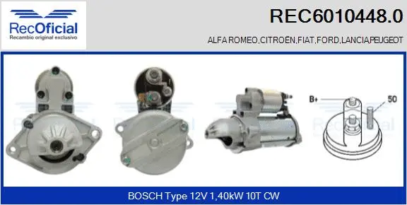 Démarreur RECOFICIAL REC6010448.0