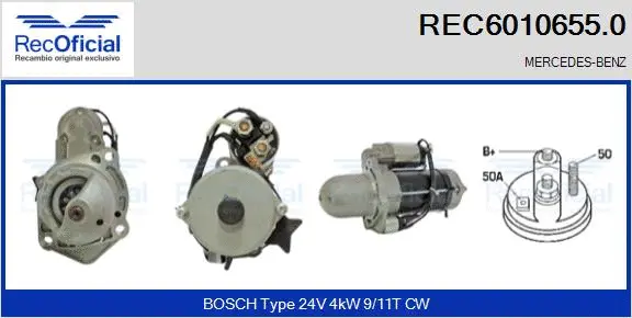 Démarreur RECOFICIAL REC6010655.0