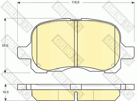 Kit de plaquettes de frein, frein à disque GIRLING 6132041