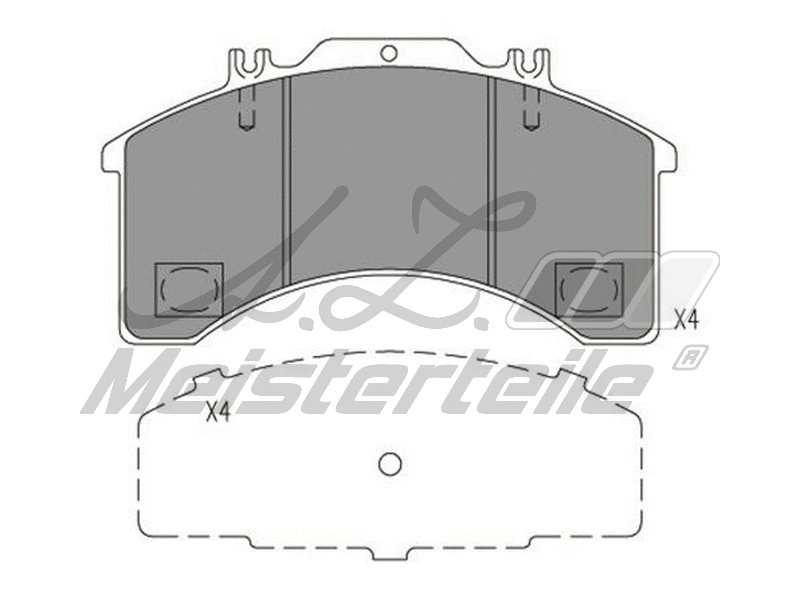 Kit de plaquettes de frein, frein à disque A.Z. Meisterteile AZMT-44-022-2352
