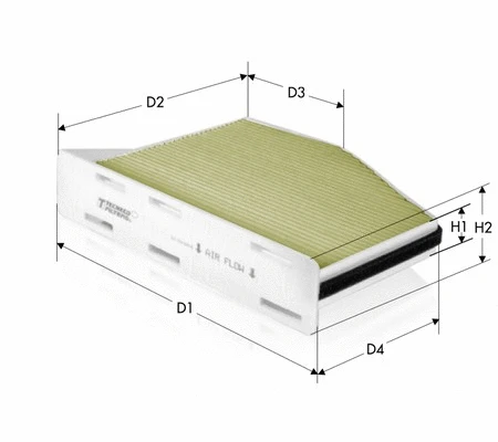 Filtre, air de l'habitacle TECNECO FILTERS CKA9922