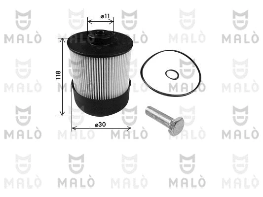 Filtre à carburant AKRON-MALÒ 1520230