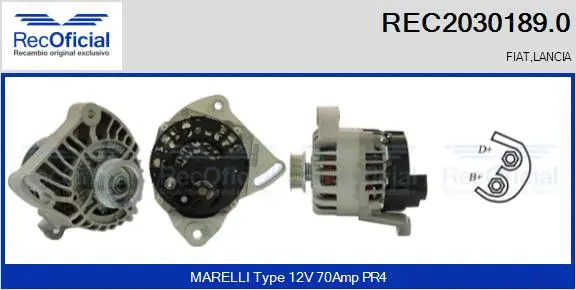 Alternateur RECOFICIAL REC2030189.0