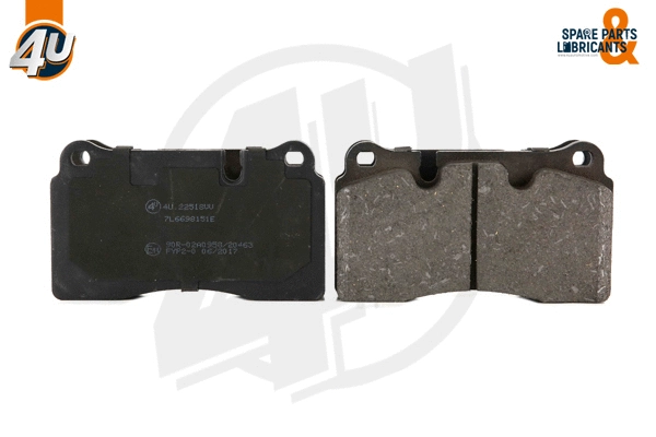 Kit de plaquettes de frein, frein à disque 4U Autoparts 22518VV