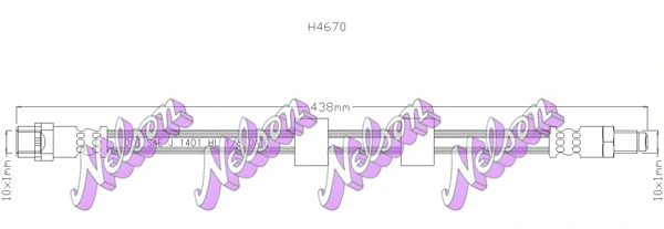 Flexible de frein KAWE H4670