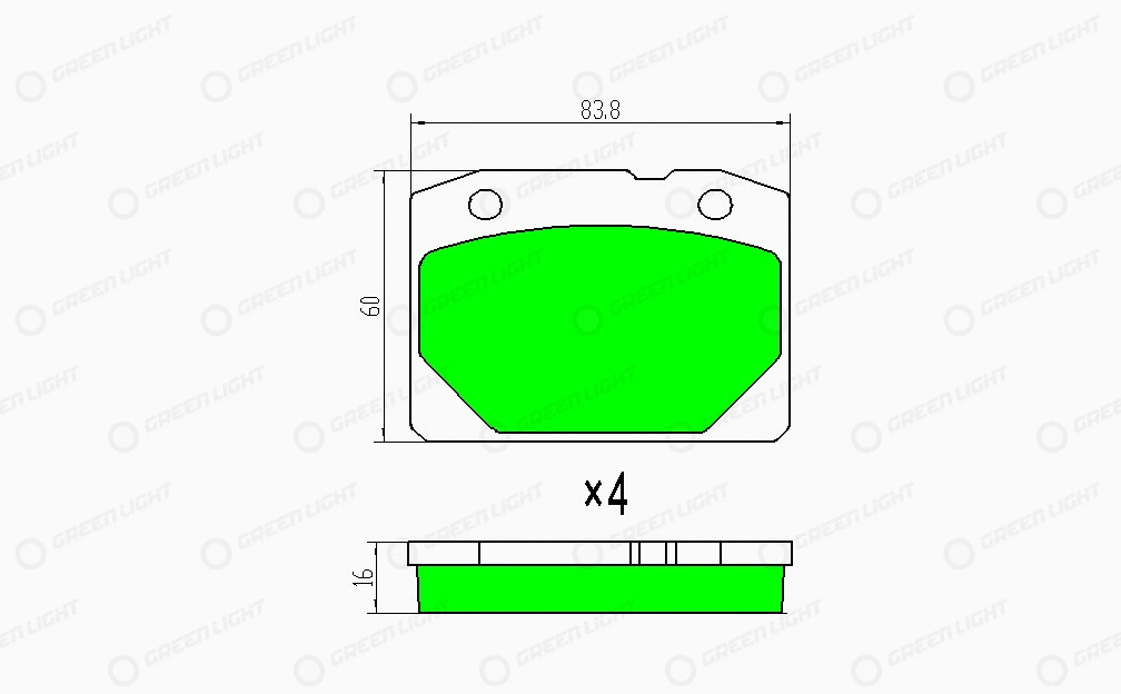 Kit de plaquettes de frein, frein à disque Automotive Adriado GLBP0255