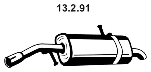 Silencieux arrière EBERSPÄCHER 13.2.91
