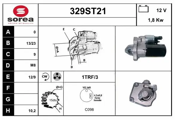Démarreur STARTCAR 329ST21