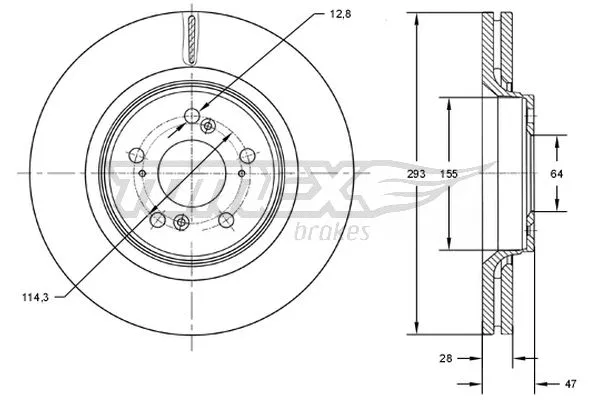 Disque de frein TOMEX Brakes TX 73-07
