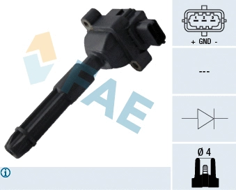 Bobine d'allumage FAE 80324