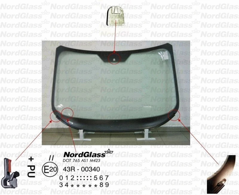 Pare-brise NORDGLASS 4044733