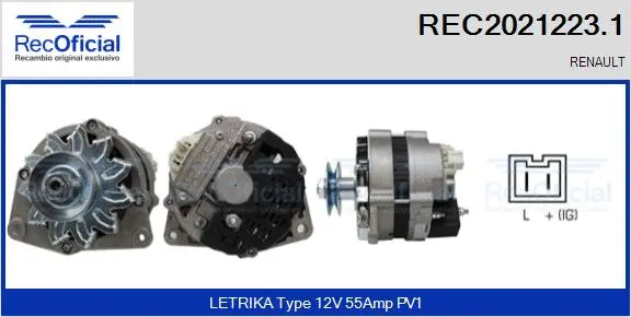 Alternateur RECOFICIAL REC2021223.1