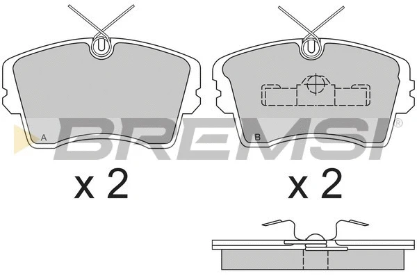 Kit de plaquettes de frein, frein à disque BREMSI BP2283