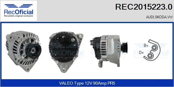 Alternateur RECOFICIAL REC2015223.0