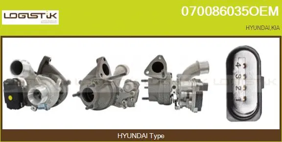 Turbocompresseur, suralimentation LGK 070086035OEM