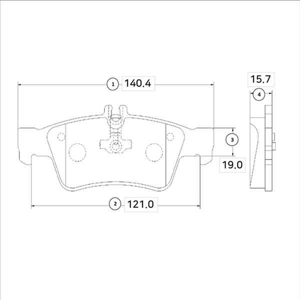 Kit de plaquettes de frein, frein à disque CTR GK0040